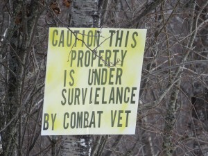 Warning Sign in the Bog