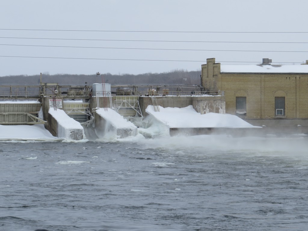 Dam across the Mississippi River in Sartell, Minnesota