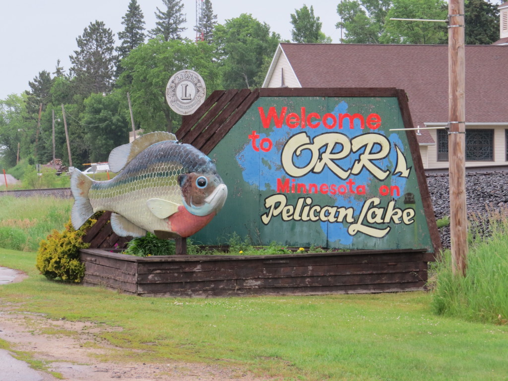 Orr Pelican Lake sign